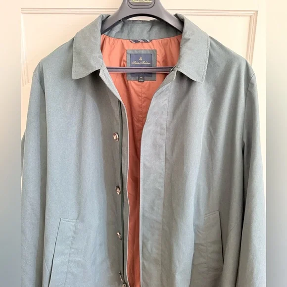 Brooks Brothers Teal Trench Coat - Picture 3 of 10